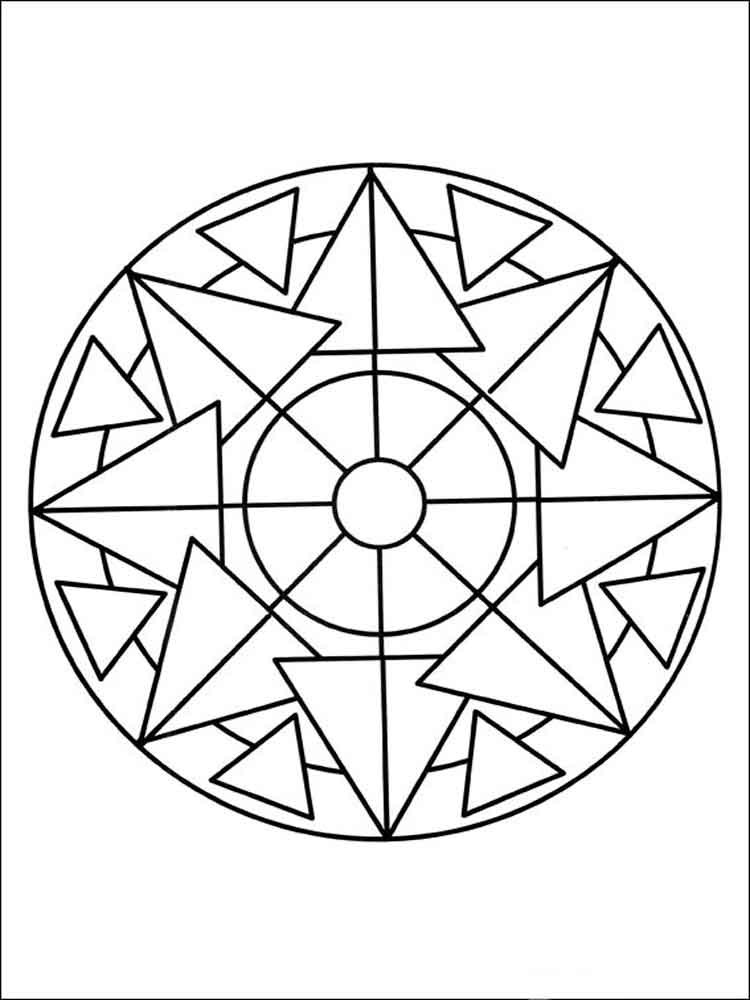 Coloring Pages For Adults Easy
 Simple mandala coloring pages for adults Free Printable