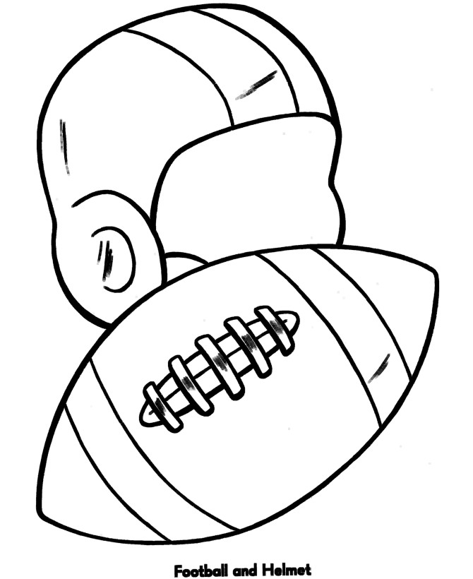 Coloring Pages For Boys Easy
 Simple Football Helmet Drawing