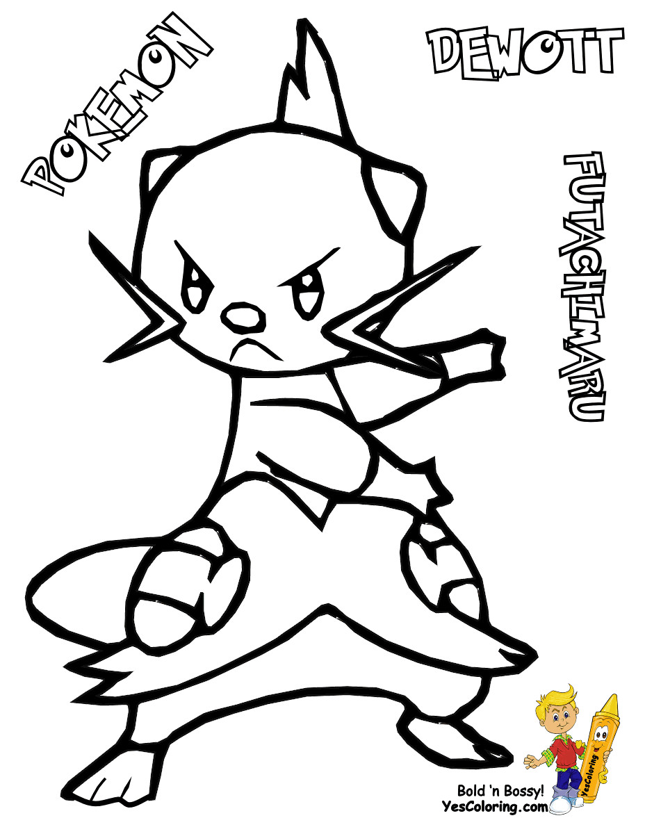 Coloring Pages For Boys Pokemon
 Sharp Pokemon Black White Coloring