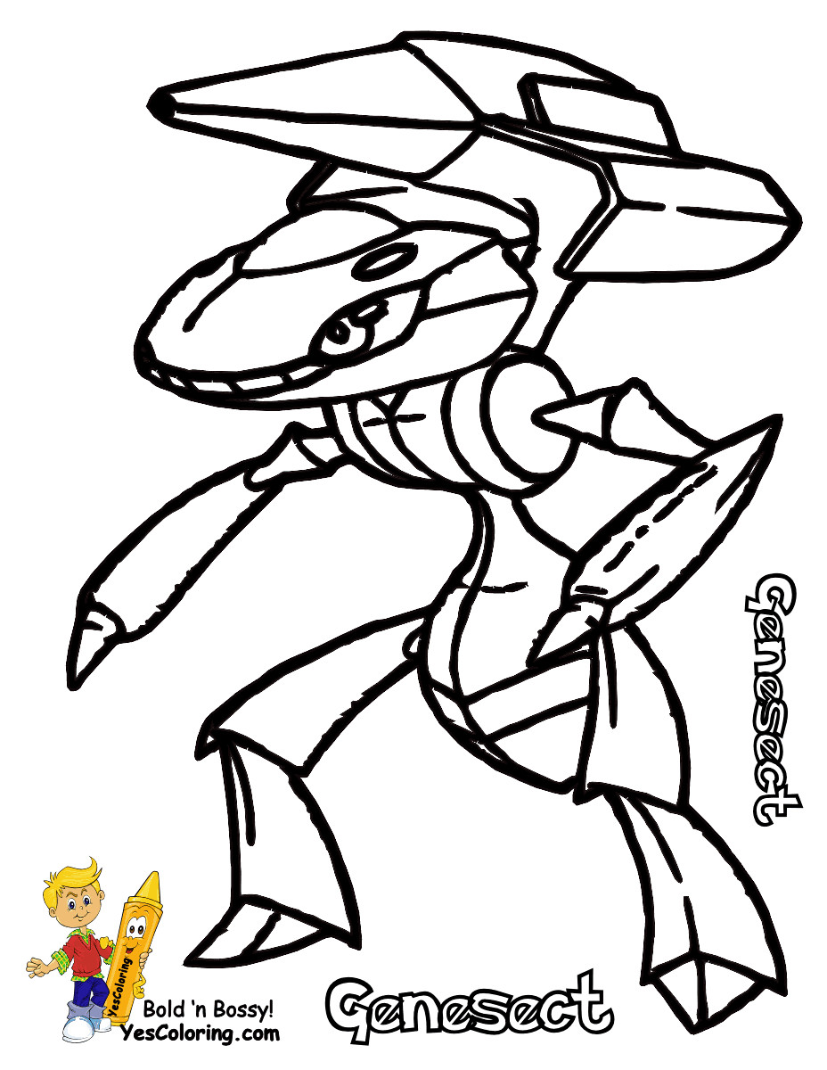 Coloring Pages For Boys Pokemon
 s Bild Galeria POKEMON COLORING PAGES GENESECT