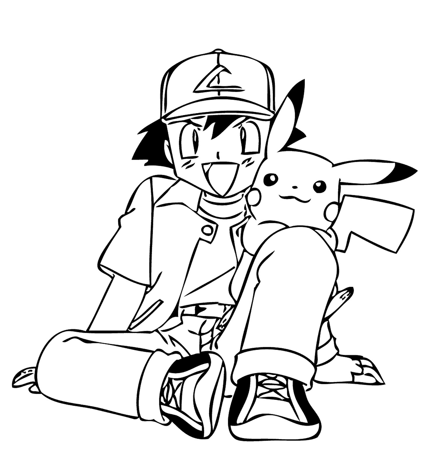 Coloring Pages For Boys Pokemon
 Friends from Pokemon anime coloring pages for kids