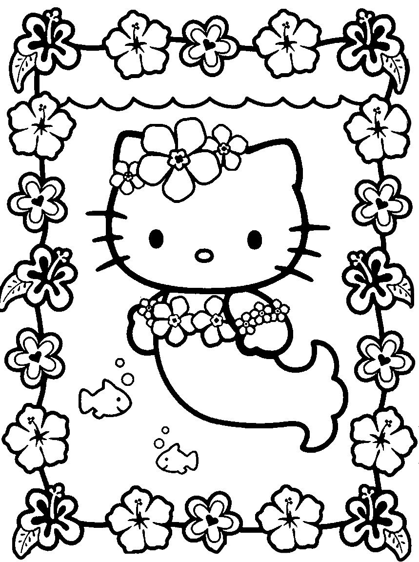Coloring Pages For Girl Printable
 Free Printable Hello Kitty Coloring Pages For Kids