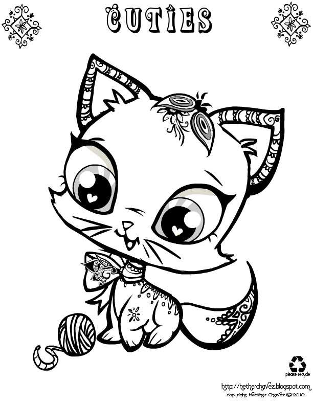 Coloring Pages For Girls Animals
 Heather Chavez free coloring pages