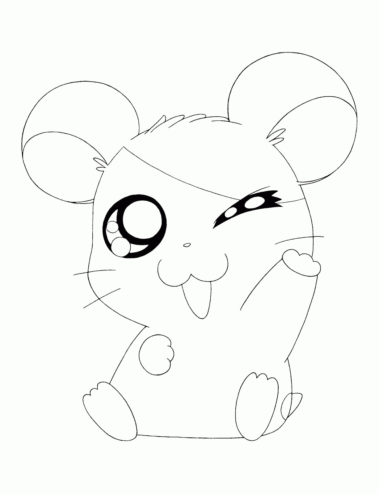 Coloring Pages For Girls Animals
 Hamtaro Cute Animals Coloring Pages