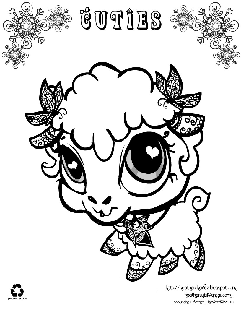 Coloring Pages For Girls Animals
 Quirky Artist Loft Cuties Free Animal Coloring Pages
