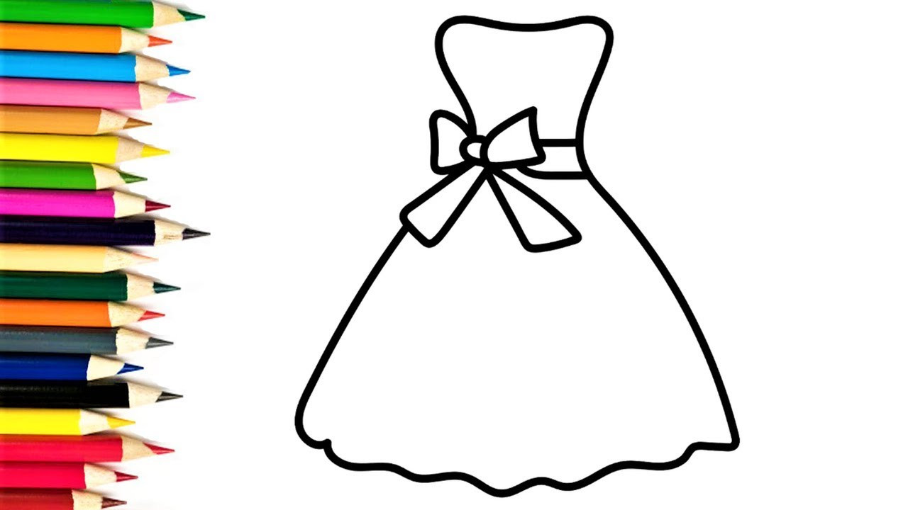 Coloring Pages For Girls Dresses
 How to Draw Dress Shirt for Girls