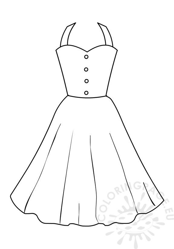 Coloring Pages For Girls Dresses
 Coloring page girls Summer dresses for women – Coloring Page