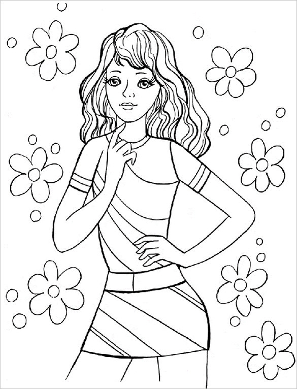 Coloring Pages For Girls Games
 20 Teenagers Coloring Pages PDF PNG