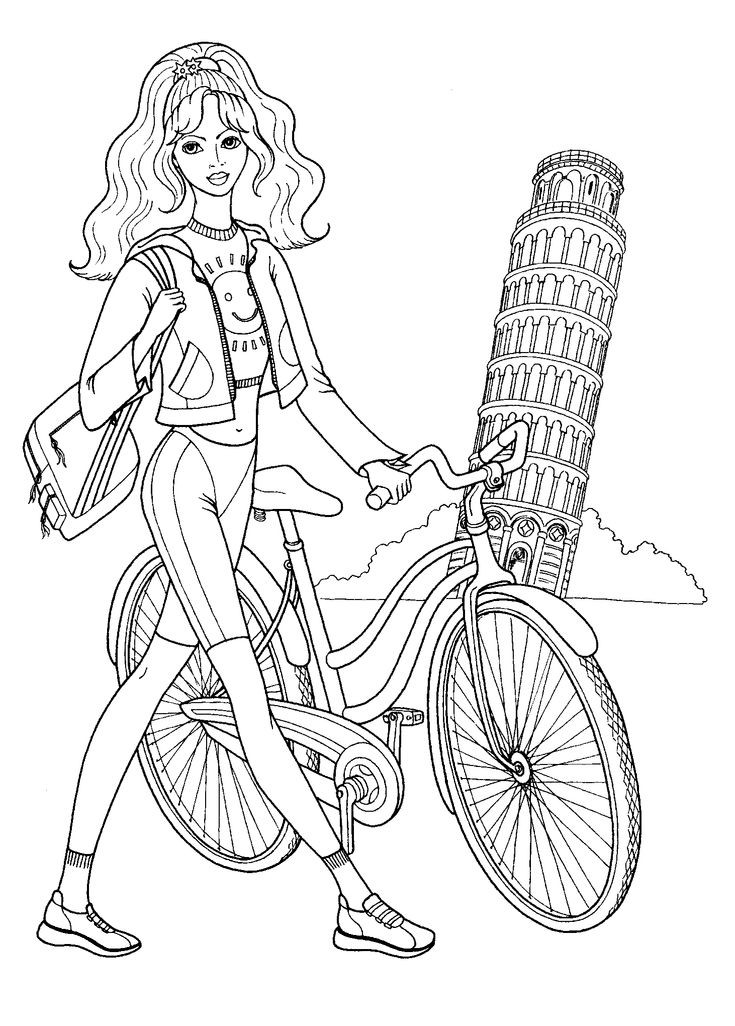 Coloring Pages For Girls People
 Fashionable girls coloring pages 7