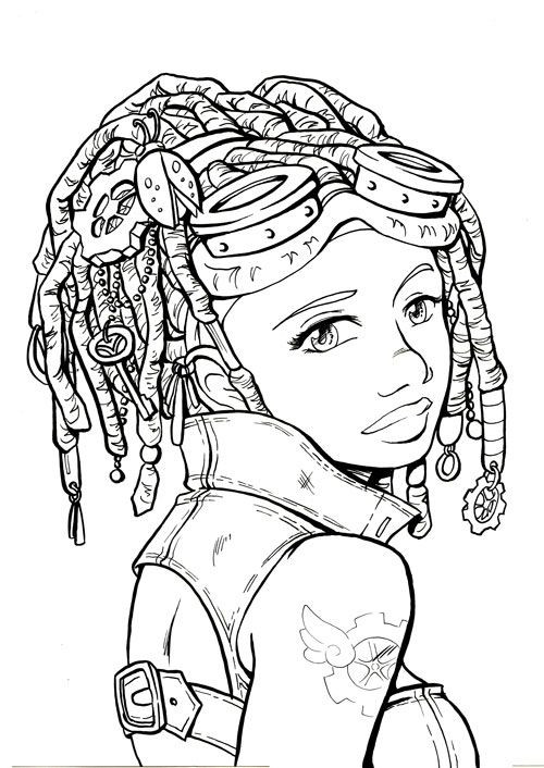 Coloring Pages For Girls People
 SteamGirl by Sally Jane Thompson