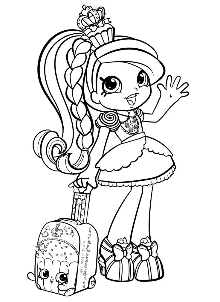 Coloring Pages For Girls Shopkins
 Shoppies Coloring Pages