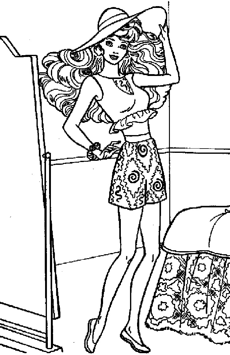 Coloring Pages For Kids Barbie
 Free Printable Barbie Coloring Pages For Kids