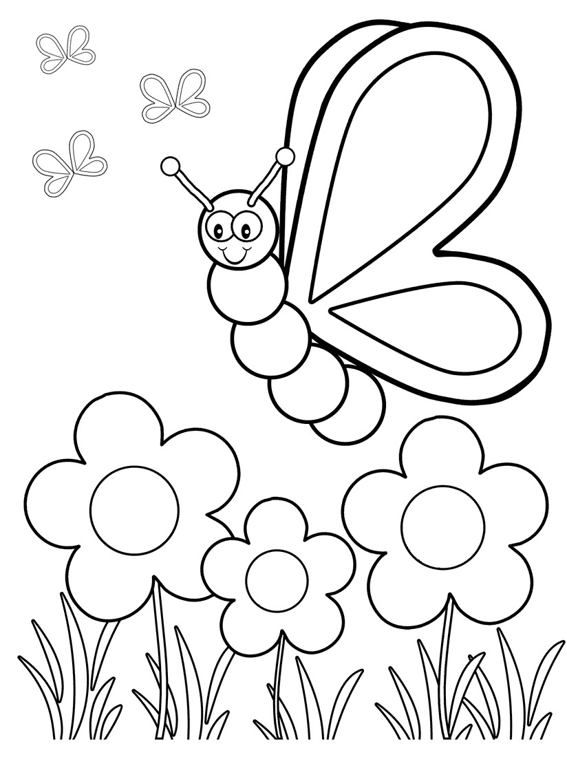 Coloring Pages For Kids Butterflies
 Top 50 Free Printable Butterfly Coloring Pages line