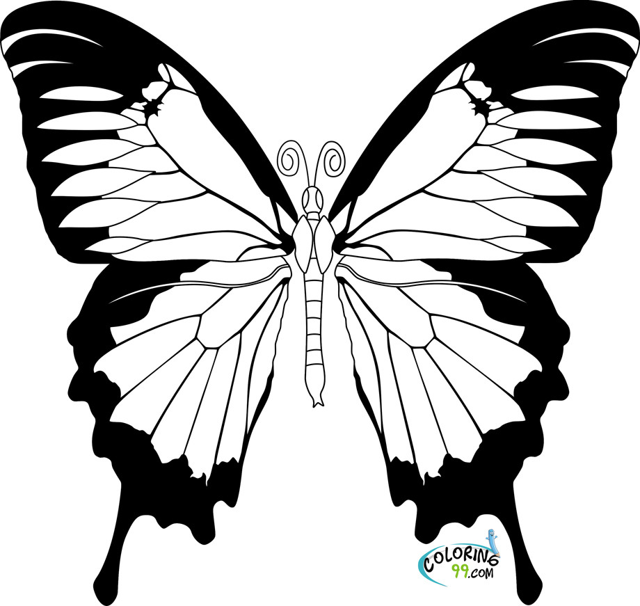 Coloring Pages For Kids Butterflies
 Butterfly Coloring Pages