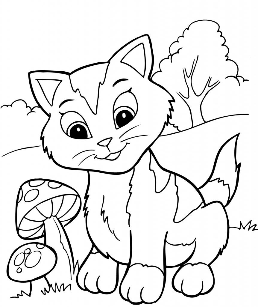 Coloring Pages For Kids Cat
 Free Printable Kitten Coloring Pages For Kids Best