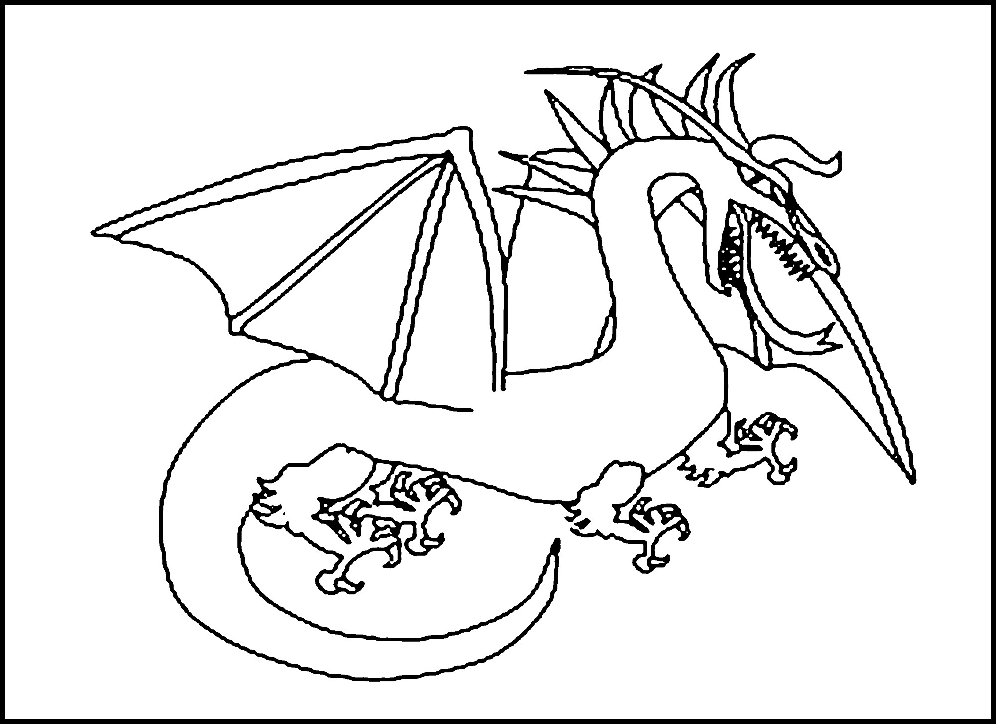Coloring Pages For Kids Dragon
 Dragon Coloring Pages Printable