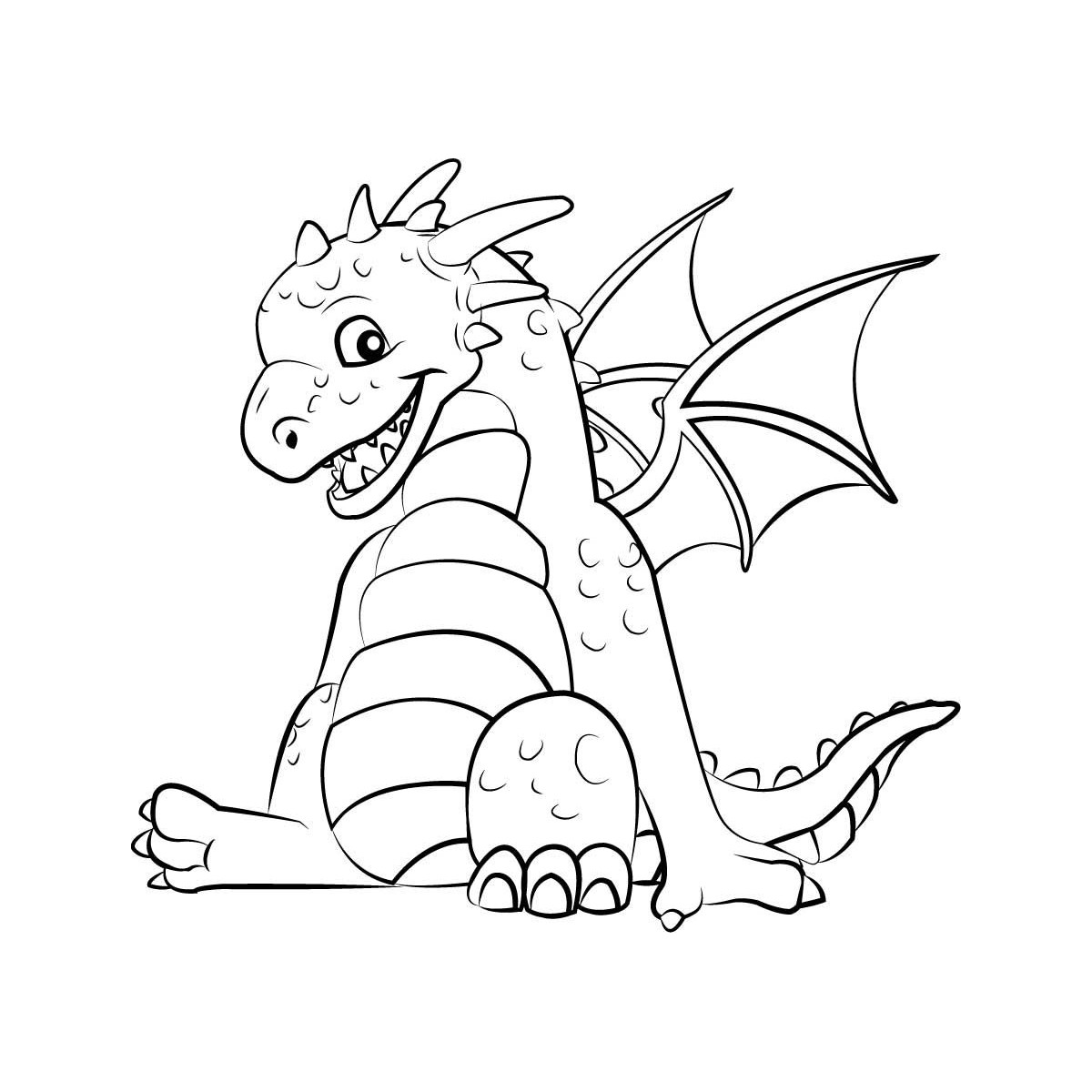 Coloring Pages For Kids Dragon
 Dragon Coloring Pages