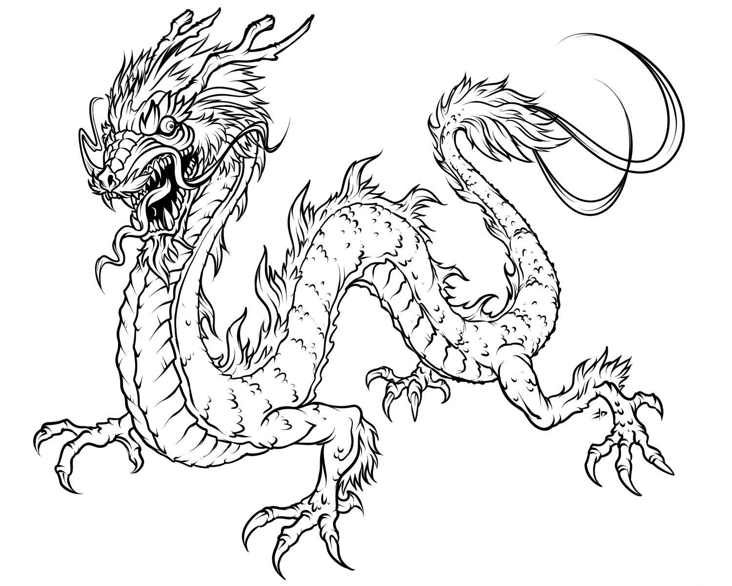 Coloring Pages For Kids Dragon
 Free Printable Dragon Coloring Pages For Kids