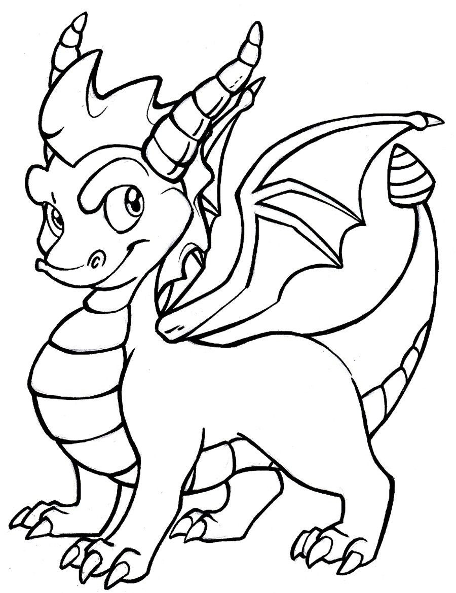 Coloring Pages For Kids Dragon
 Baby Dragon Coloring Pages Coloring Home
