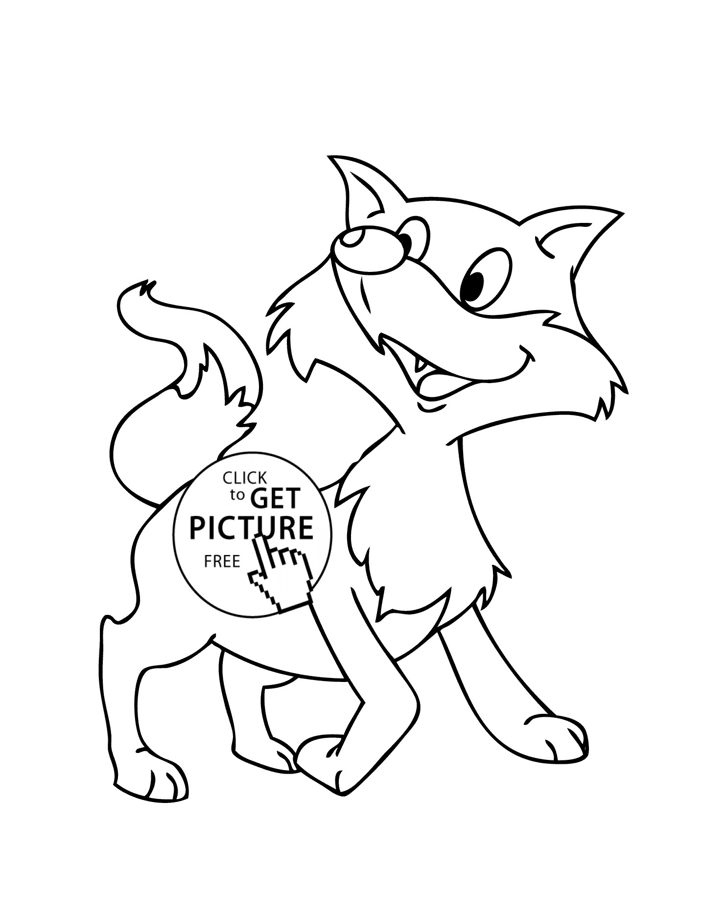 Coloring Pages For Kids Fox
 Fox Drawing Cartoon at GetDrawings