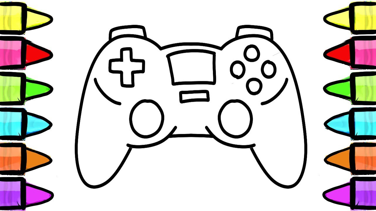 Coloring Pages For Kids Games
 How to Draw Gamepad Console Controller Coloring Book for