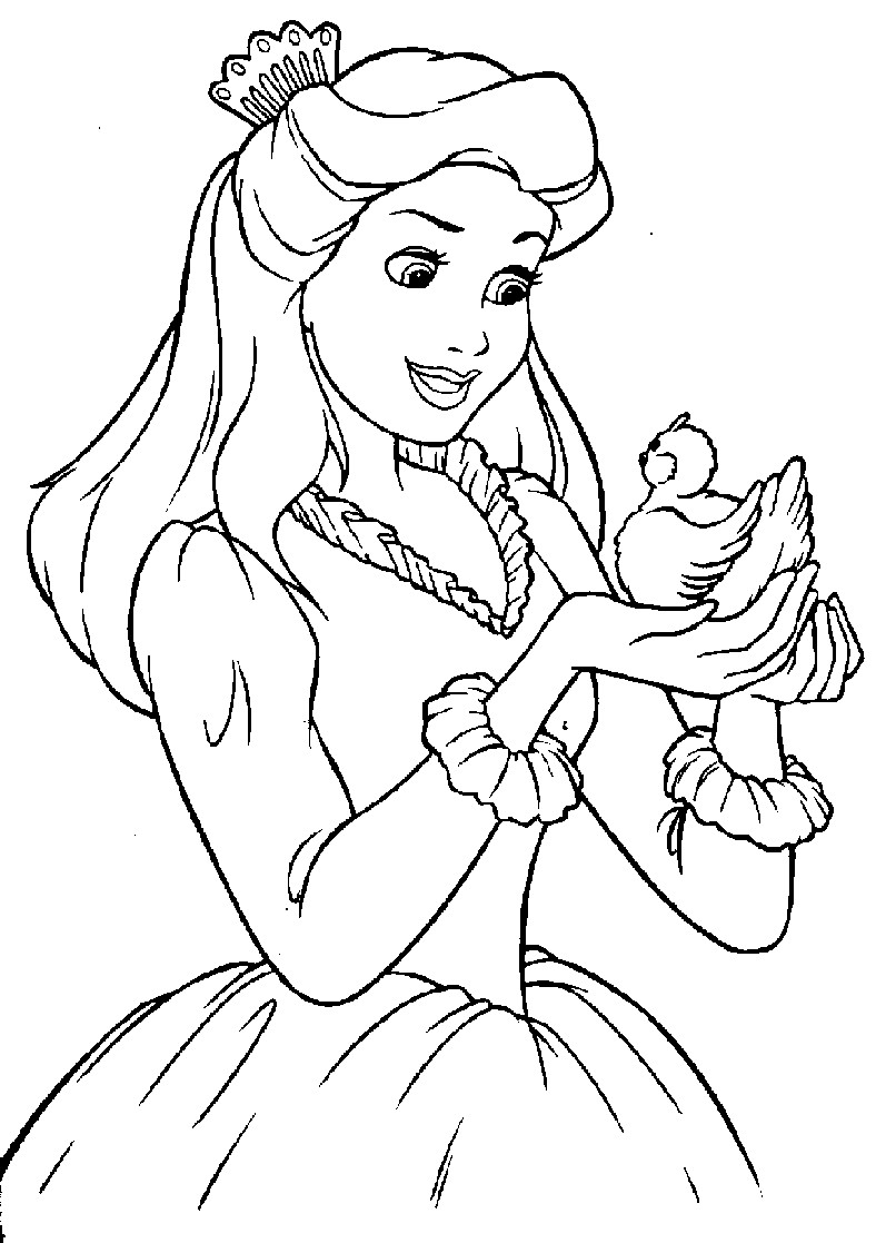 Coloring Pages For Kids Princesses
 Free Printable Disney Princess Coloring Pages For Kids