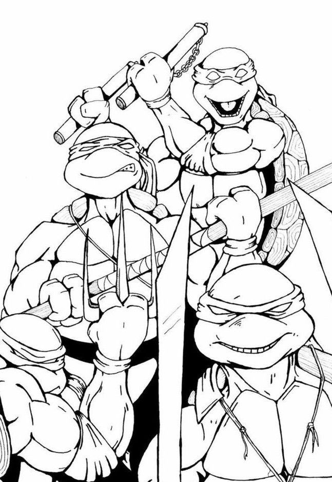 Coloring Pages For Older Boys
 Top 25 Free Printable Ninja Turtles Coloring Pages line