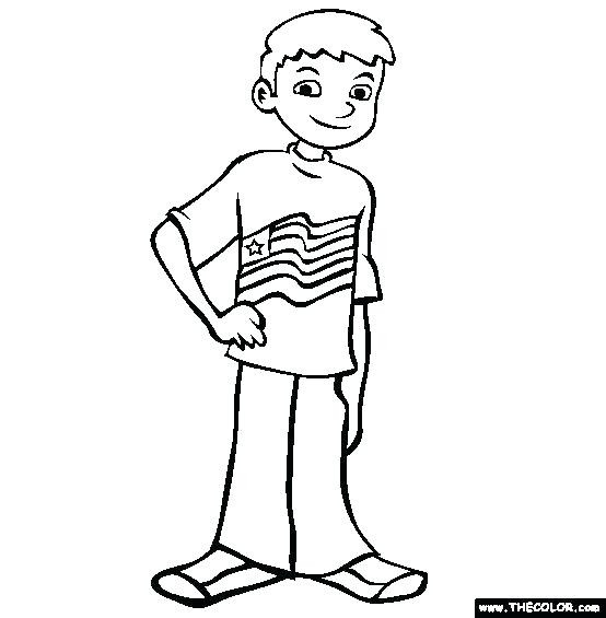 Coloring Pages For Teen Boys
 Boy Outline Drawing at GetDrawings