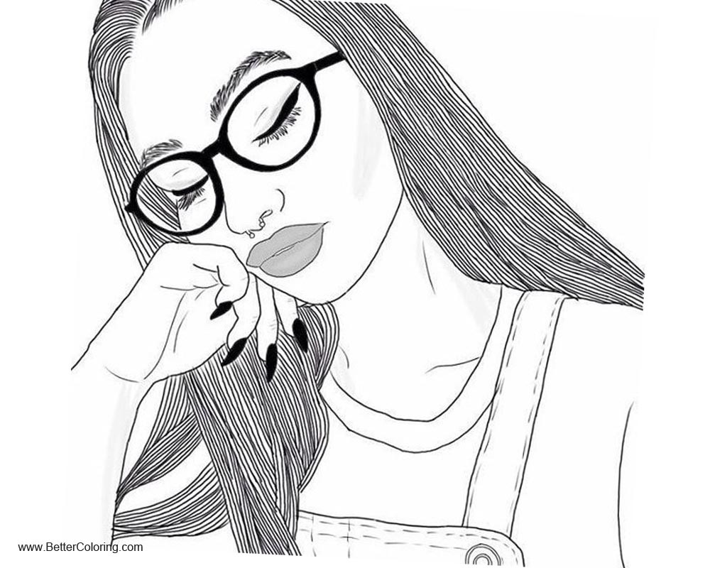 Coloring Pages For Teenage Girls
 Girly Coloring Pages Sleepy Girl Free Printable Coloring