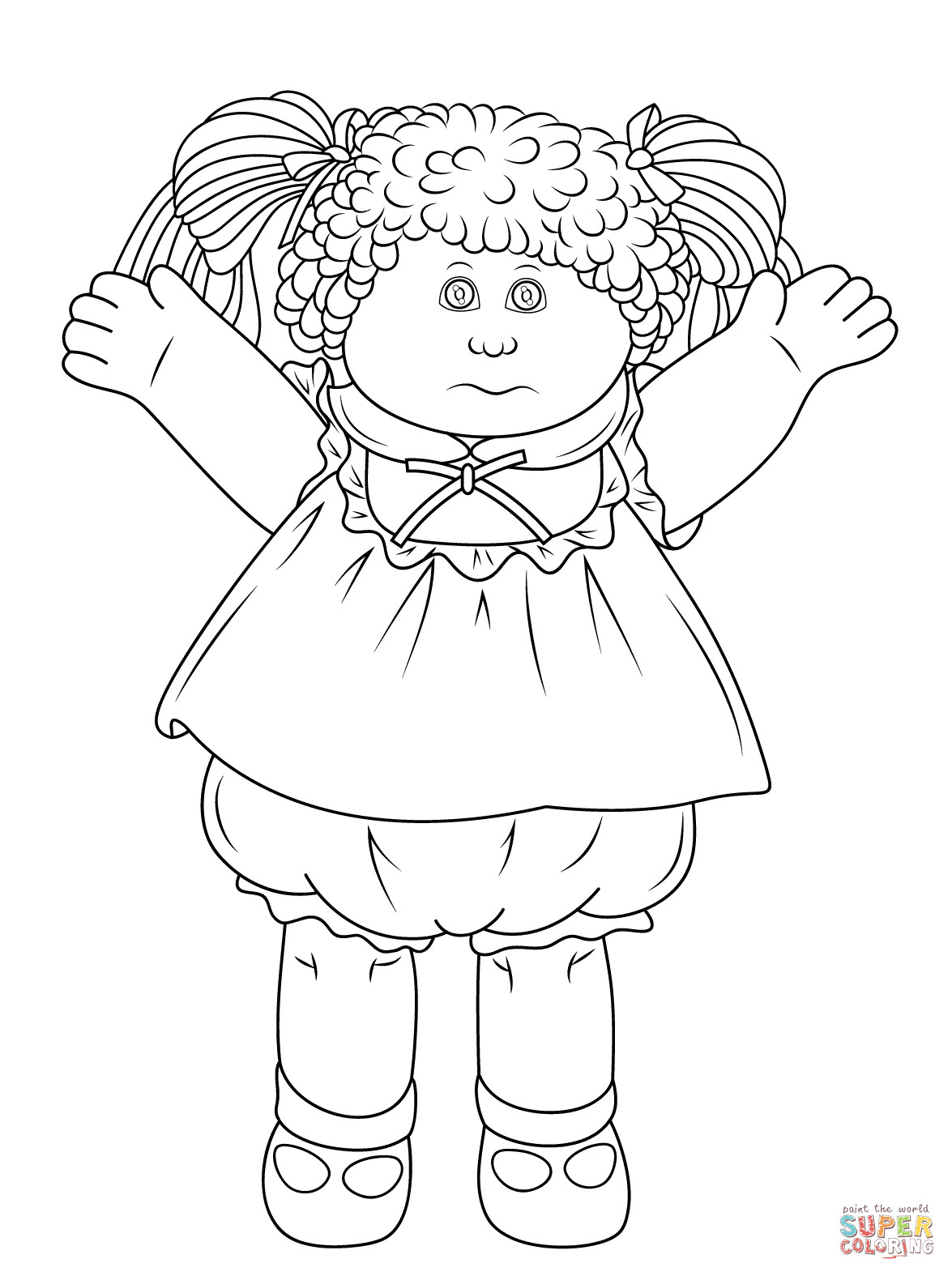 Coloring Pages Free For Kids
 Cabbage Patch Doll coloring page
