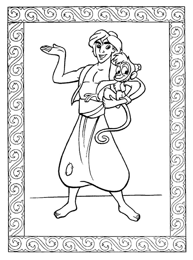 Coloring Pages Free For Kids
 Free Printable Aladdin Coloring Pages For Kids