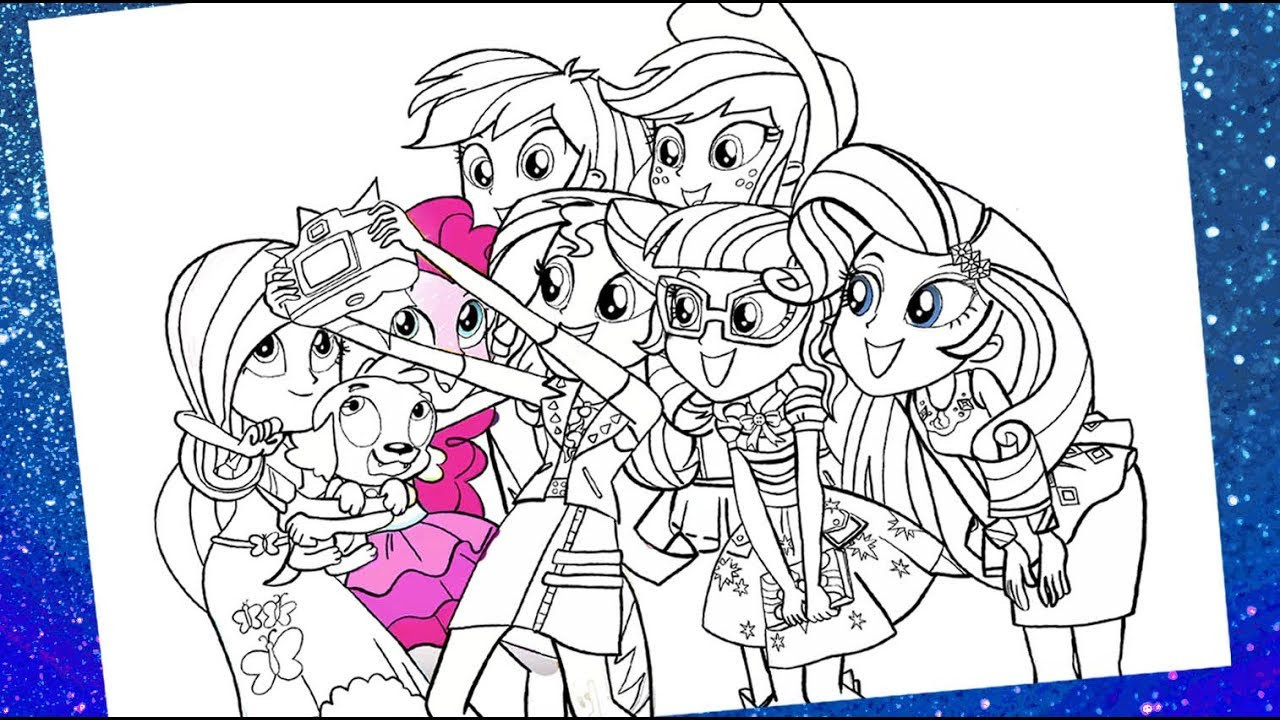 Coloring Pages Girls
 My little pony Equestria girls coloring pages for kids