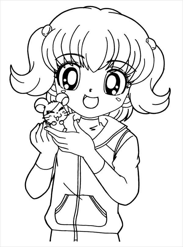 Coloring Pages Little Girls
 8 Anime Girl Coloring Pages PDF JPG AI Illustrator
