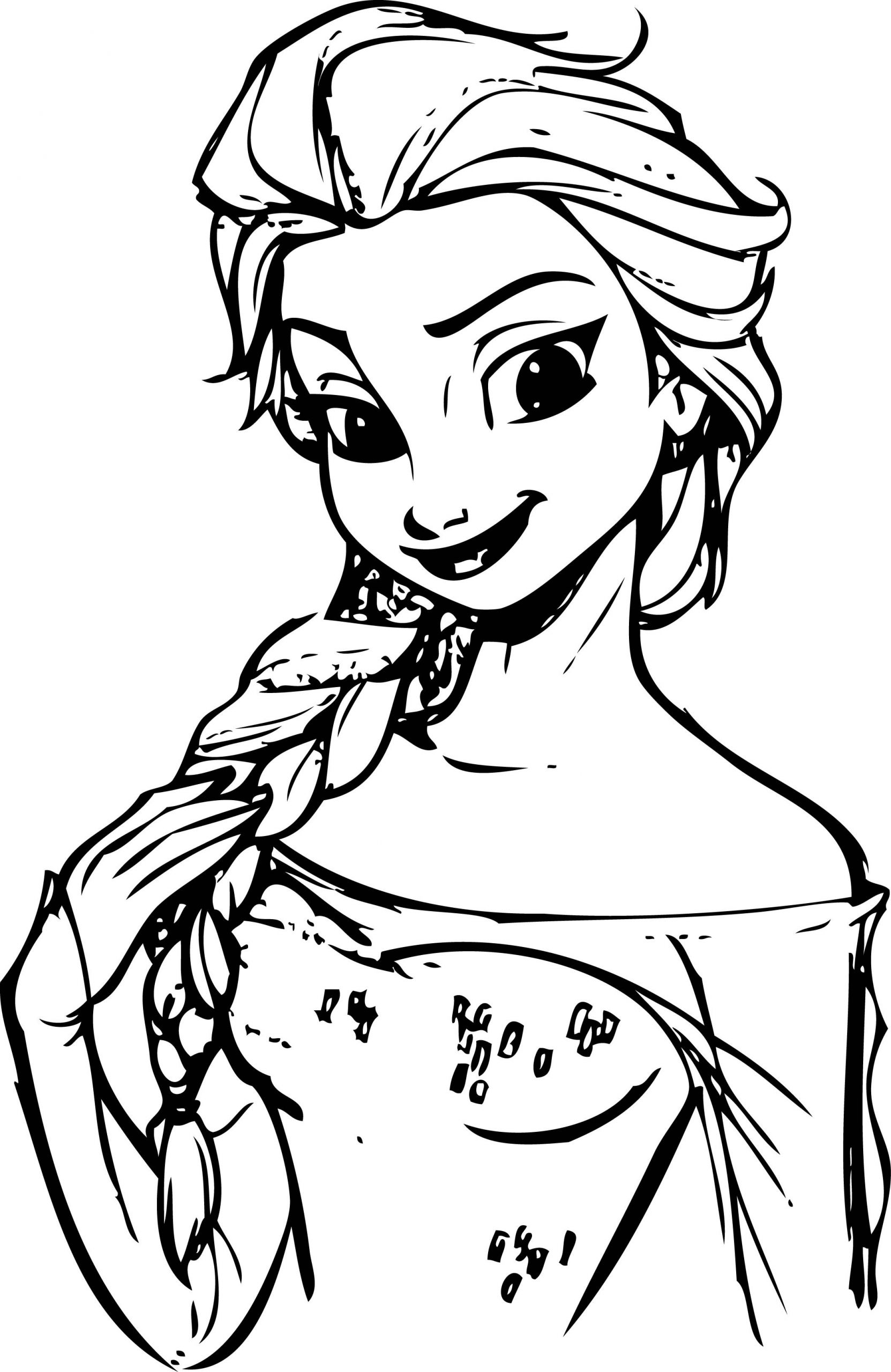 Coloring Pages Little Girls
 Frozen Anna Elsa Coloring Page