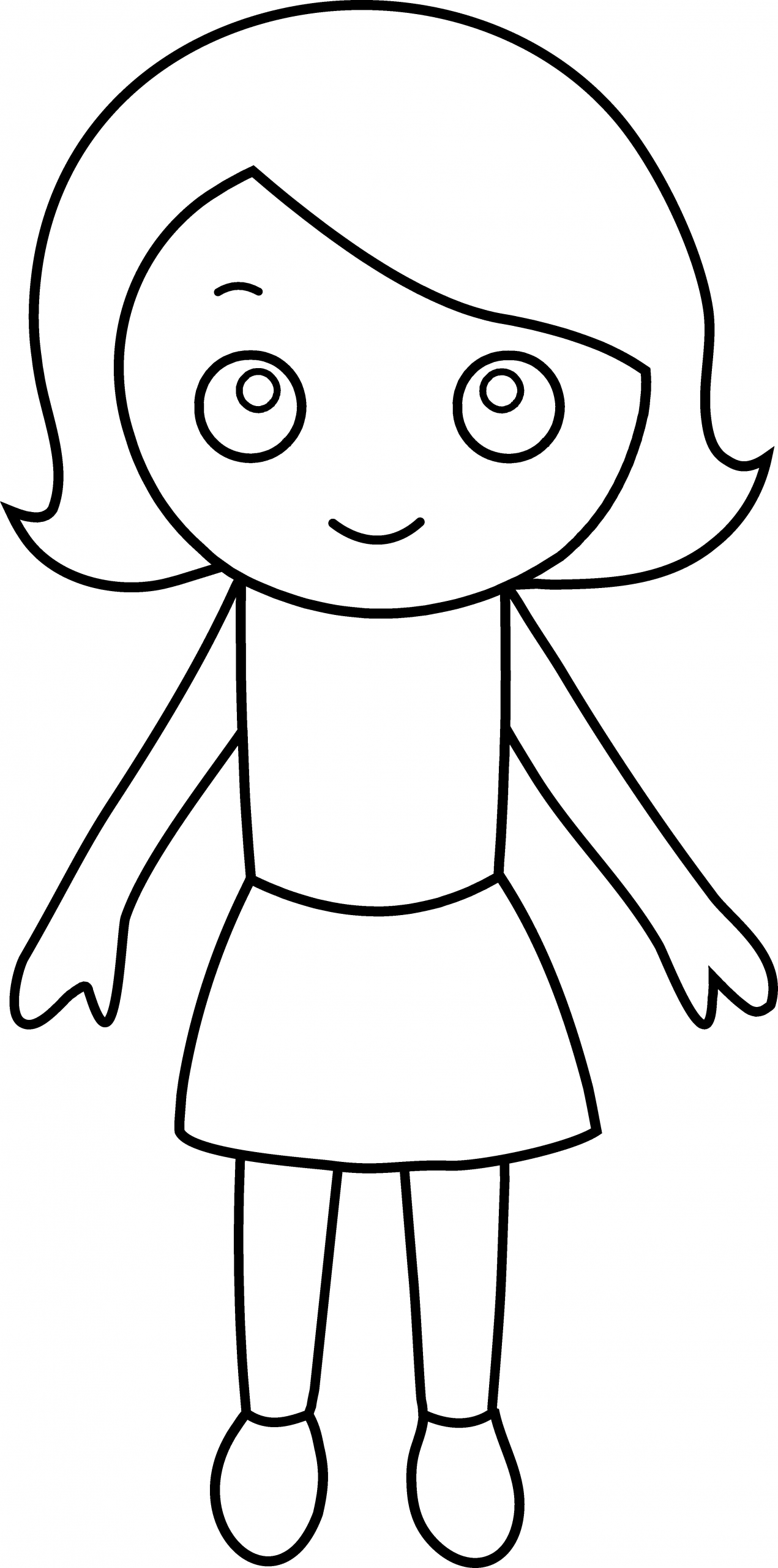 Coloring Pages Little Girls
 Little Girl Coloring Page Free Clip Art