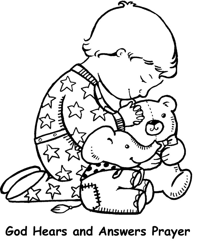 Coloring Pages Of Child Praying
 My Two Cents FHE Lesson Learning to Recognize Answers