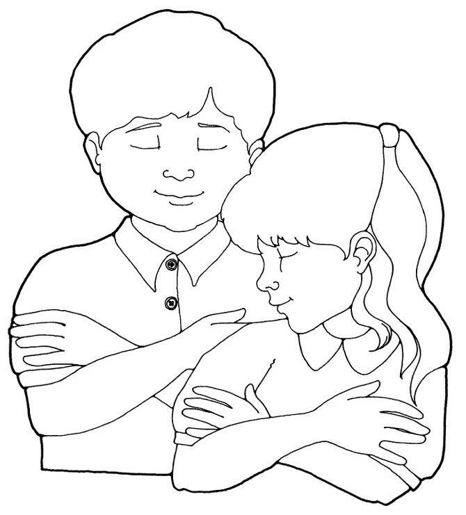 Coloring Pages Of Child Praying
 Love at Home I Can Pray with My Family