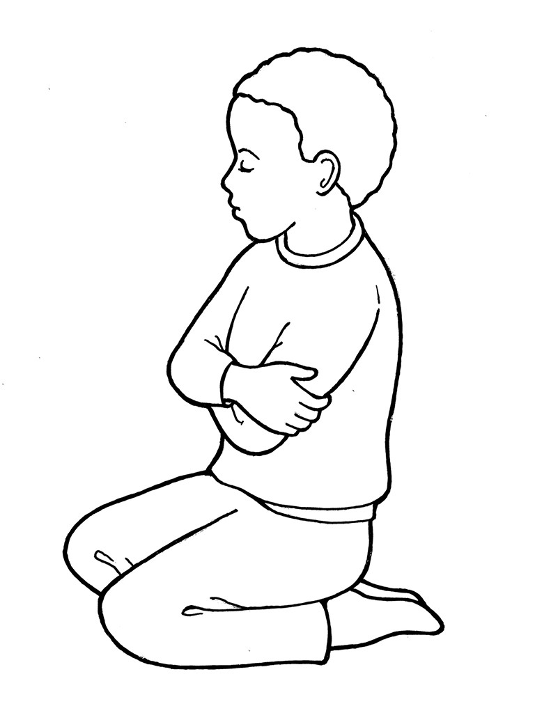 Coloring Pages Of Child Praying
 Child Praying Coloring Page Sketch Coloring Page