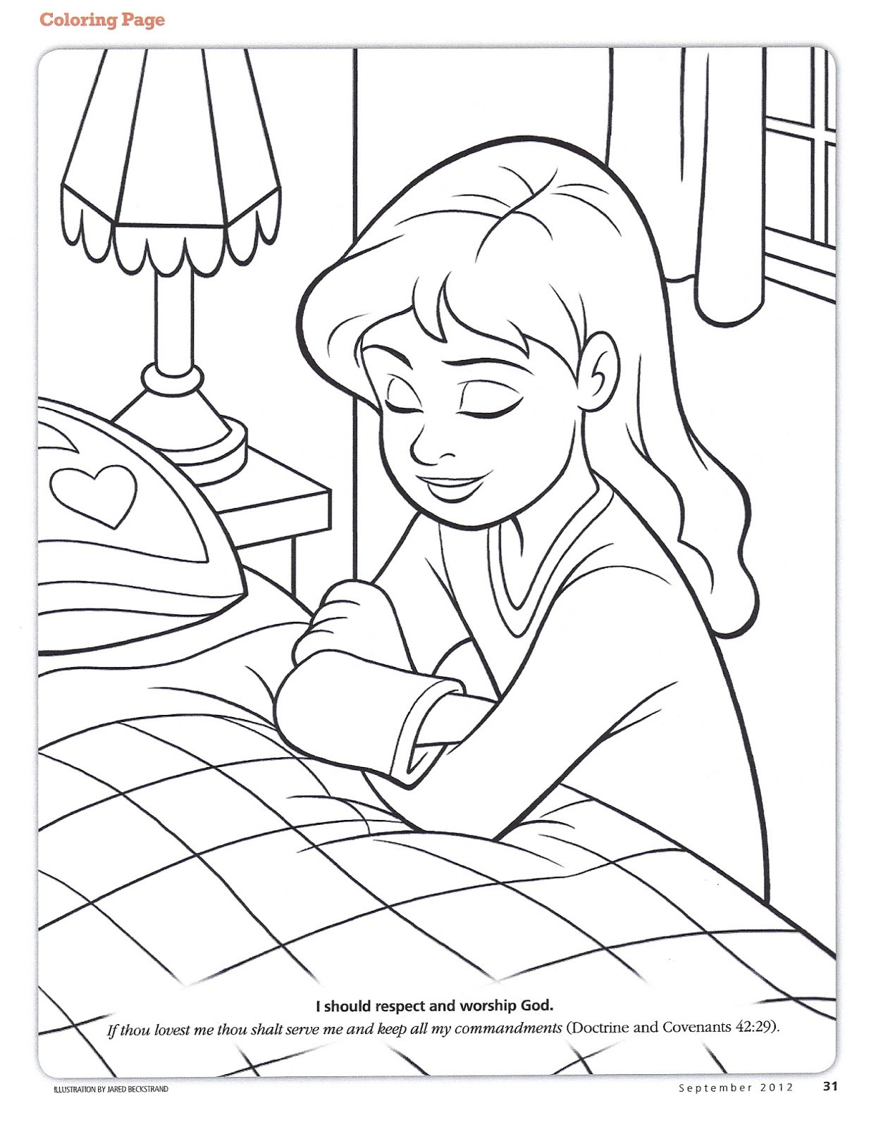 Coloring Pages Of Child Praying
 Happy Clean Living Primary 3 Lesson 19