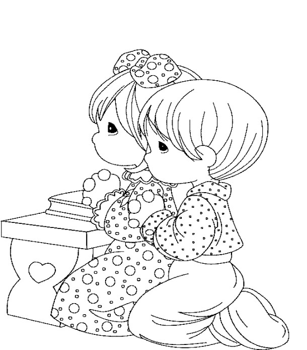 Coloring Pages Of Child Praying
 Children Praying Coloring Page Coloring Home