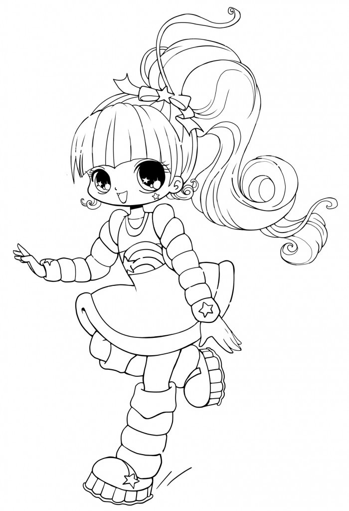 Coloring Pages Of Cute Girls
 Free Printable Chibi Coloring Pages For Kids