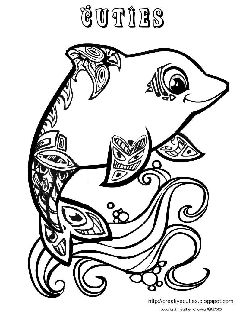 Coloring Pages Of Cute Girls
 Heather Chavez Creative Cuties Animal Design
