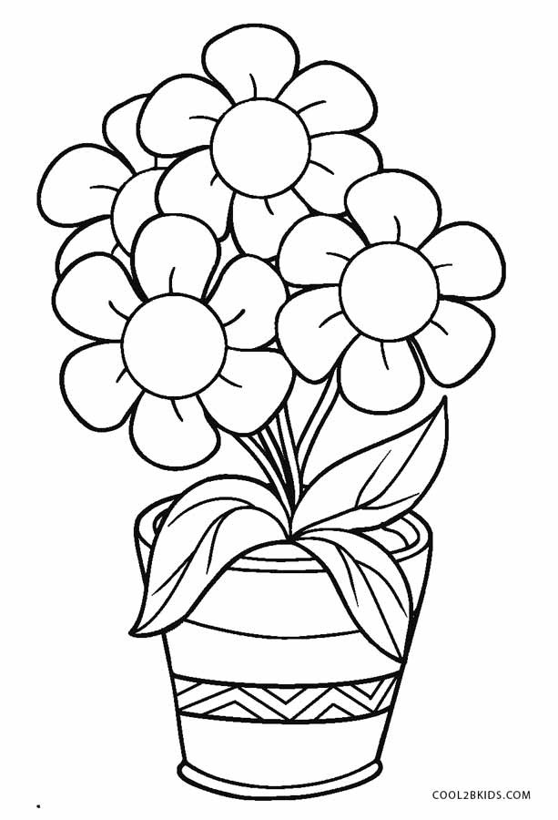 Coloring Pages Of Flowers For Kids
 Free Printable Flower Coloring Pages For Kids