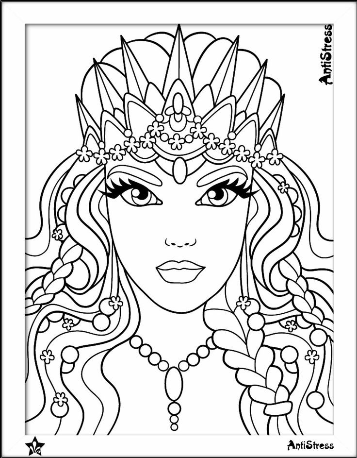 Coloring Pages Of Pretty Girls
 Beauty coloring page