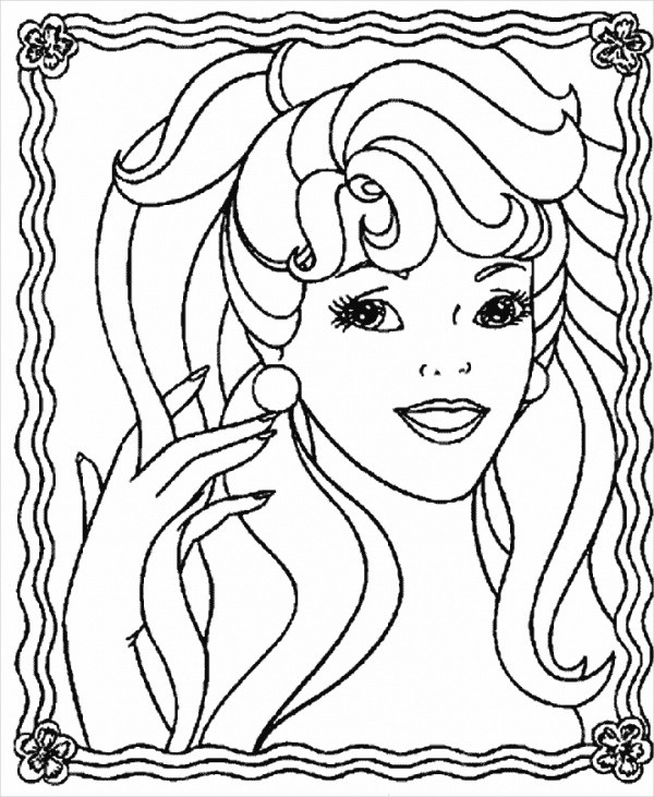 Coloring Pages Of Pretty Girls
 20 Coloring Pages for Girls JPG PSD AI Illustrator