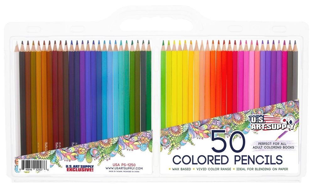 Coloring Pencils For Adult Coloring Books
 Rainbow Colored Pencil 50 Piece Adult Coloring Book Pencil