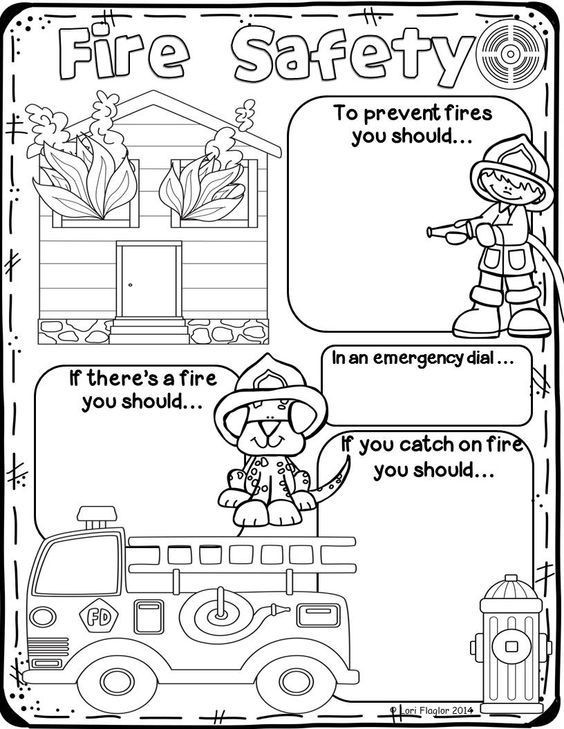 Coloring Posters For Kids
 Fire Safety 112