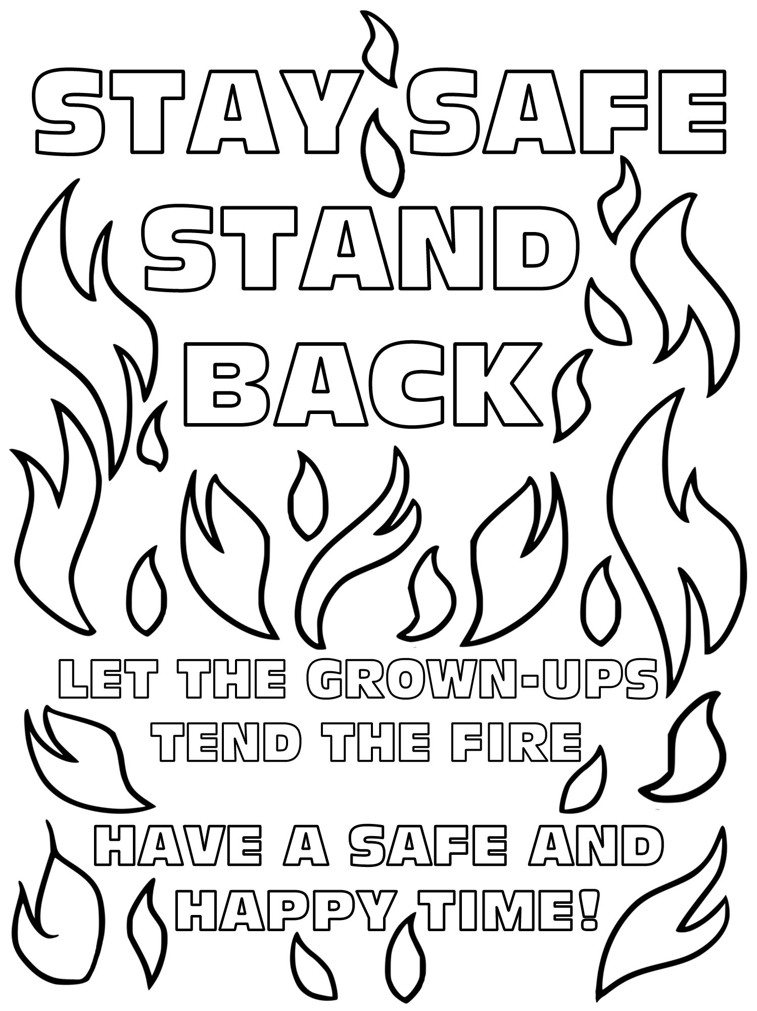 Coloring Posters For Kids
 Kids Colouring Bonfire Safety Poster