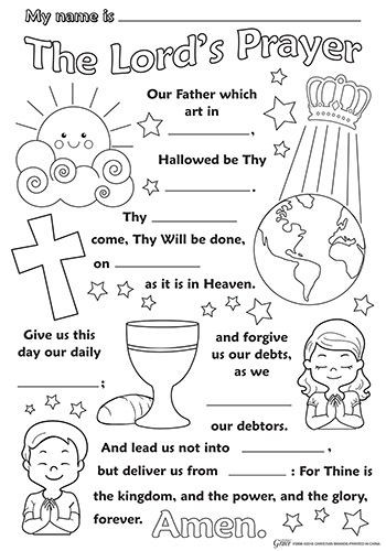 Coloring Posters For Kids
 Lord s Prayer Color Your Own Poster 50pk