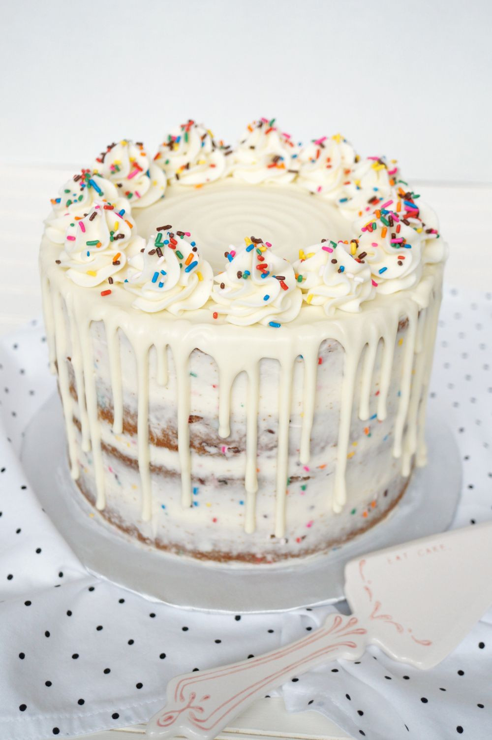 Confetti Birthday Cake
 Layered confetti drip cake Recipe